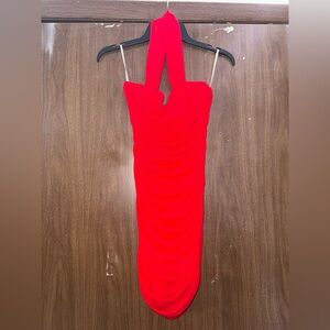 SHEIN Red Draped Dress Size Medium